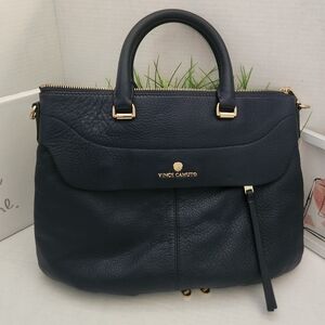 Vince Camuto Dean Satchel Medium Bag Dress Blue Navy Color ***NO CROSSBODY STRAP